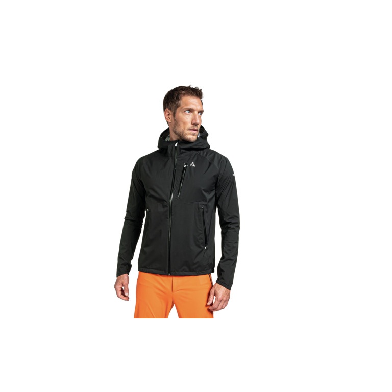 Schöffel Summer Hiking Jacket Tegelberg 2.5-Layer (waterproof, windproof, lightweight, breathable) black Men